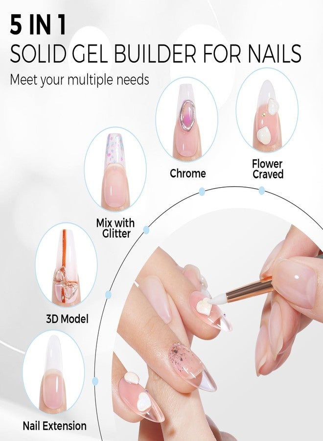 TOMICCA جيل توميكا الصلب 3D لفن الأظافر 50 جرام جل تشكيل الأظافر غير لزج جل صلب للنحت لاصق الأظافر جل تمديد شفاف - Image 2