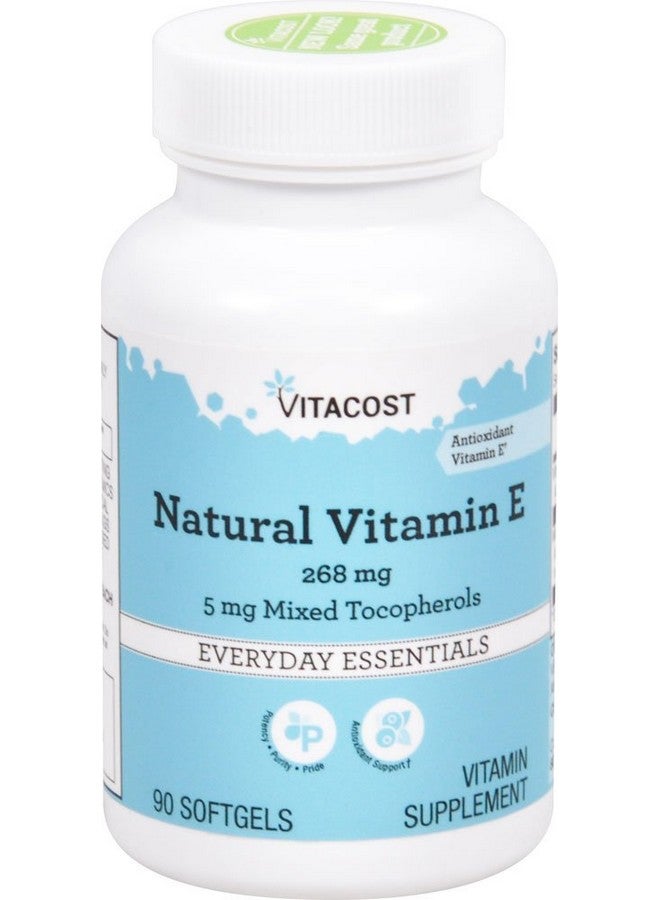 Vitacost Brand Vitacost Natural Vitamin E -- 268 mg - 90 Softgels - Image 1