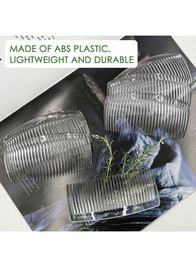 SourceTon 6 Packs French Twist Comb, SourceTon Plastic Side Hair Combs with 29 Teeth Hair Comb Hair Clip Combs for Fine Hair Accessory for Women- Clear - Image 4