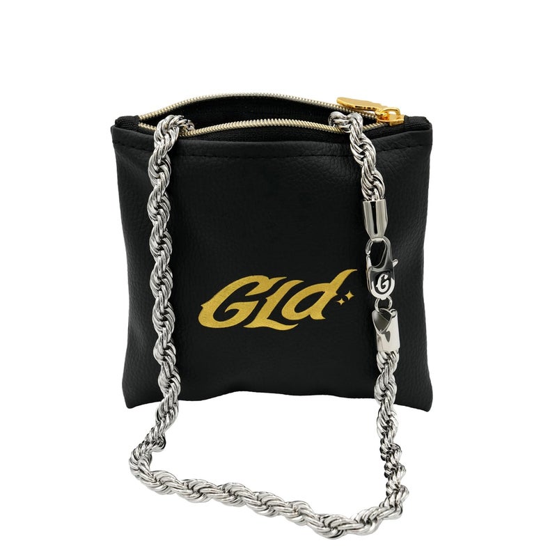 GLD Rope Chain Necklace â€“ 8MM, 20", 14K Gold-Plated White Gold â€“ Snatch-Proof Clasp, Sweat-Proof, Fade-Resistant â€“ Lifetime Quality, Designed in Miami - Image 1