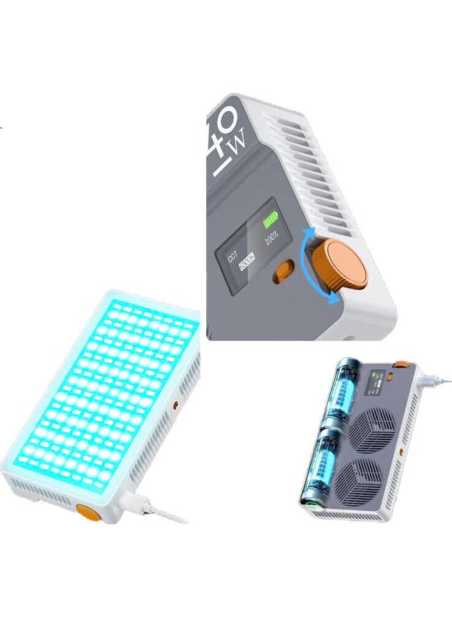 Mamen Fill Light 40W, Portable Handheld Fill Light For Photography And Full-Color Rgb Dual-Temperature Led Phone Ambient Light - Image 1