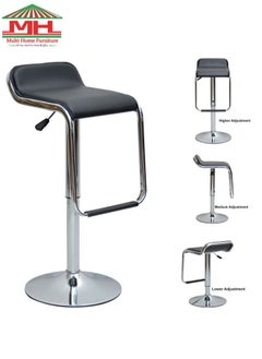 Adjustable Swivel Barstools, PU Leather With Chrome Base, Pub Counter, Multi Function Chair (020BC-BLACK)