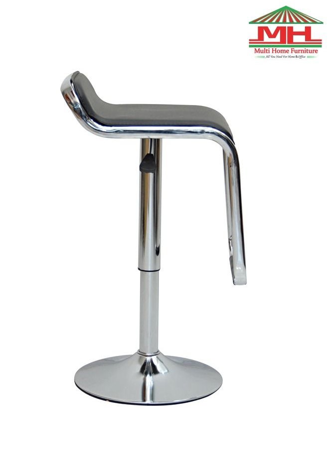 Multi Home Furniture - Adjustable Swivel Barstools, PU Leather With Chrome Base, Pub Counter, Multi Function Chair (020BC-BLACK) - Image 1