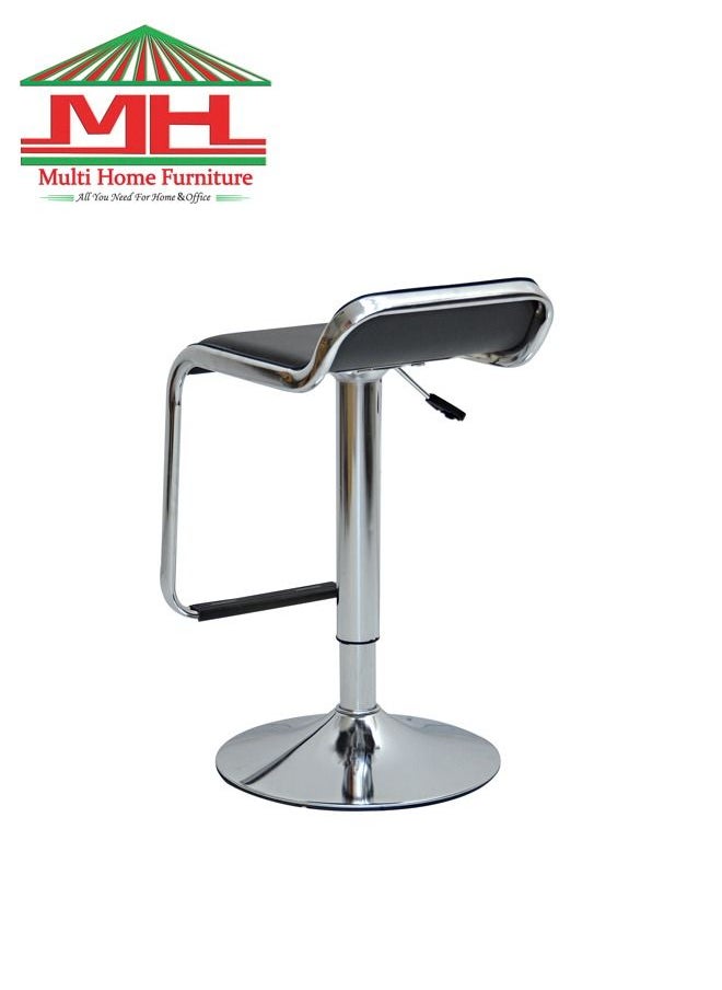 Multi Home Furniture - Adjustable Swivel Barstools, PU Leather With Chrome Base, Pub Counter, Multi Function Chair (020BC-BLACK) - Image 1