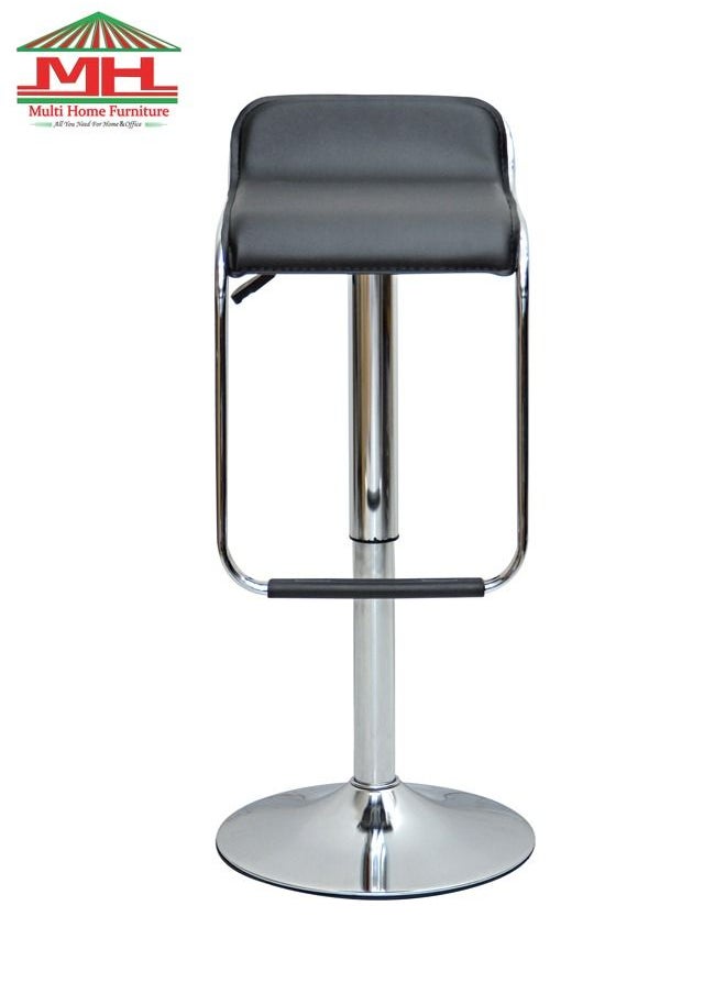 Multi Home Furniture - Adjustable Swivel Barstools, PU Leather With Chrome Base, Pub Counter, Multi Function Chair (020BC-BLACK) - Image 1