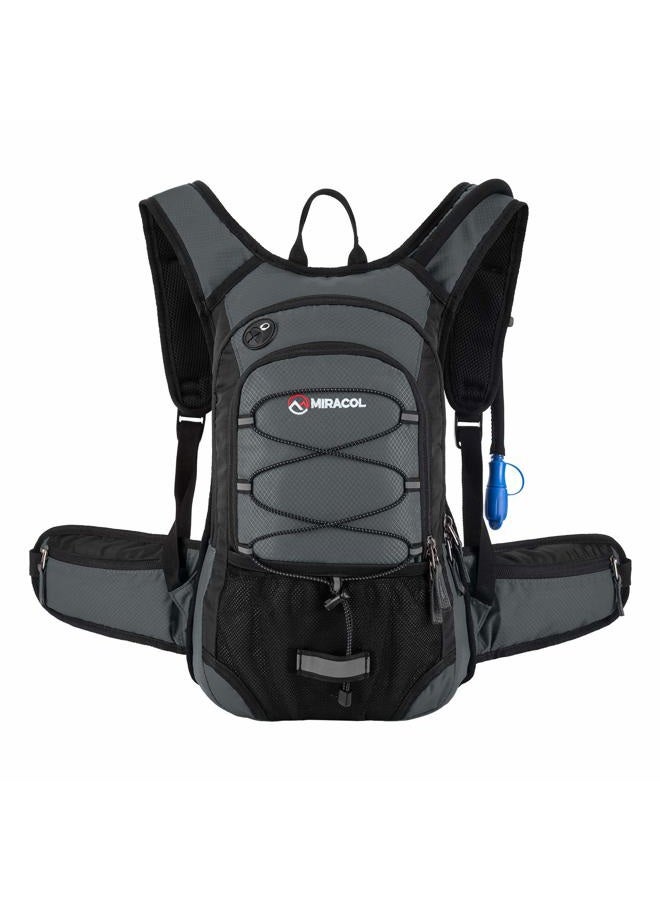 MIRACOL Hydration Pack Hiking Water Backpack - Insulated Water Bag with 2L Bladder Charcoal Grey - Image 1