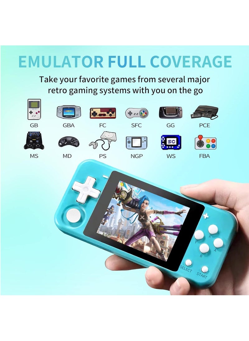 Powkiddy - POWKIDDY Q90 Portable Game Console, Open Source Linux System, Vibration Motor, 1100 Games, Compatible with Various Simulators  64G (Blue) - Image 1