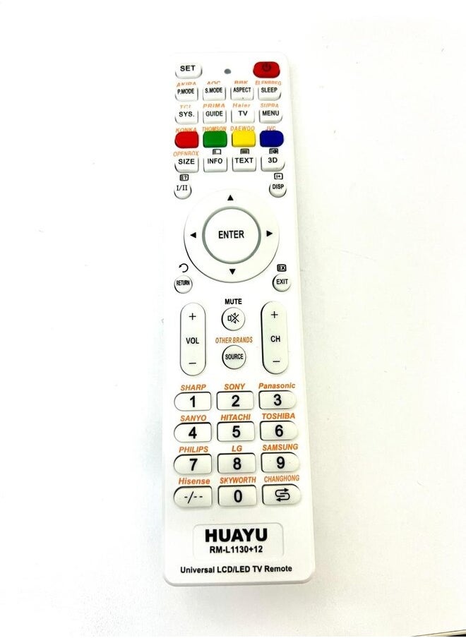 Huayu - جهاز تحكم عن بعد عالمي لـ RmL1130+12 تلفزيون إل سي دي إل إي دي إتش دي تي في سمارت أسود - Image 1