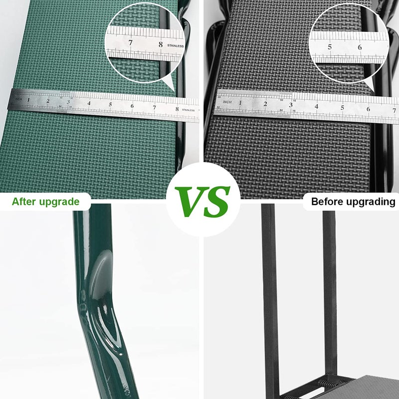 KVR Upgraded Garden Kneeler and Seat with Thicken & Widen Soft Kneeling Pad,Heavy Duty Foldable Gardener Stool with 2 Tool Pouches,Gardening Gifts for Women Mom Men SeniorsÂ¡Â­â€¦ - Image 3
