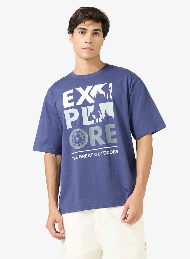 Seventy Five Graphic Print Oversized T-Shirt - Image 1