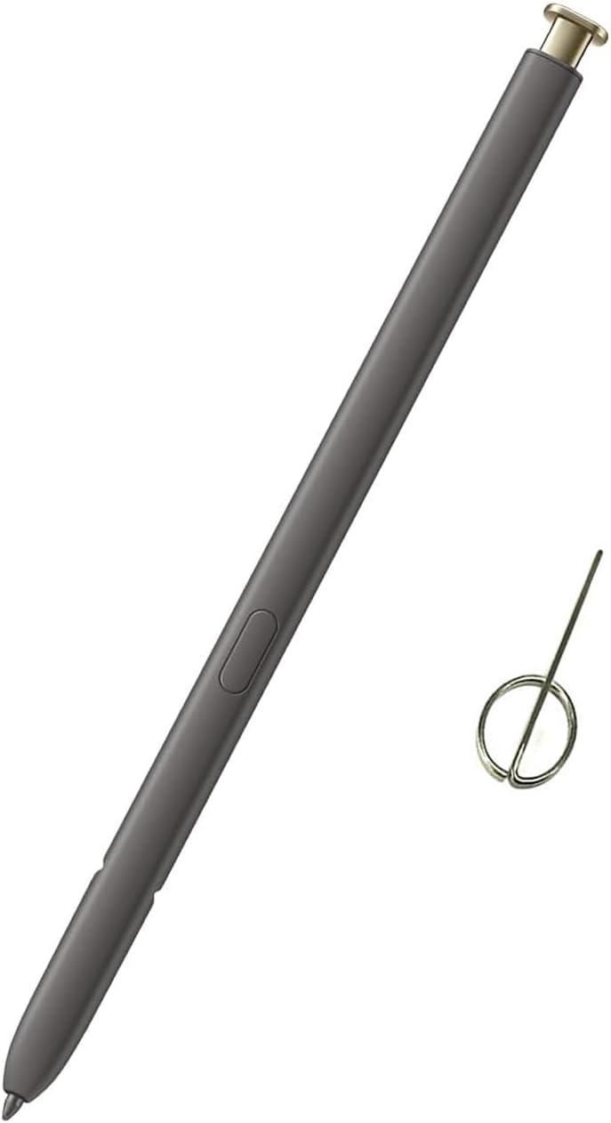 كاوشونغ قلم استبدال Galaxy S24 Ultra Stylus Pen لـ Samsung Galaxy S24 Ultra S Pen، طرف دقيق 0.7 مم للدقة، الإصدار الأمريكي مع جزء إصلاح الإبرة (أصفر ذهبي) - Image 1