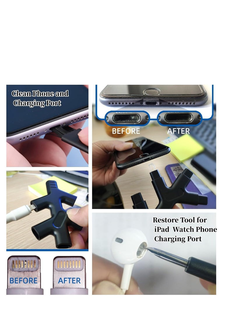 Excefore Multi Function Cleaning Repair Kit, Charge Port Cleaning Tool and Restore Tool, Suitable for Phone Charging Port & Speaker, Charger Cables, Headphones, Watch, iPhone, iPad, Camera  - Image 4