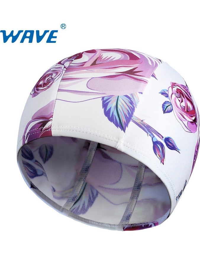 WAVE Swimming Cap - Waterproof Silicone Sport Swim Hat with Ear Protection, Extra-Large Design for Long Hair, Unisex Adult Swim Cap for Men and Women - Image 1