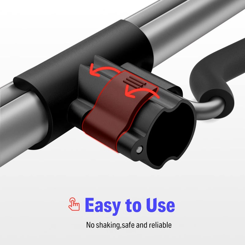 Donner Guitar Stand Acoustic,Folding Metal Electric Stands & Hangers,Bass Classical Travel Guitar Stand adjust for 30" 40" Mandolin, Bass, Banjo, Ukulele (Gray) - DS-1 - Image 5