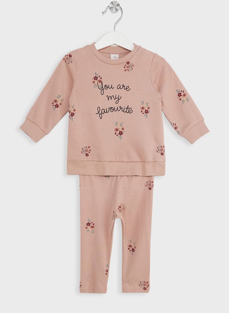 H&M Infant Aop Sweatshirt & Sweatpants Set - Image 1