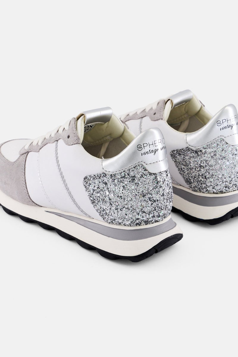 GEOX Women Lace Up Casual Sneaker, White - Image 4