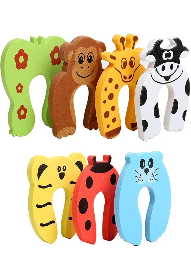 YOMITH Door Finger Pinch Guard, Cartoon Door Stop, Soft Foam Cushion Baby Finger Protector, Prevent Finger Pinch Injuries, Slamming Door, Child Not Getting Locked in Room (12 PCS, Random) - Image 1