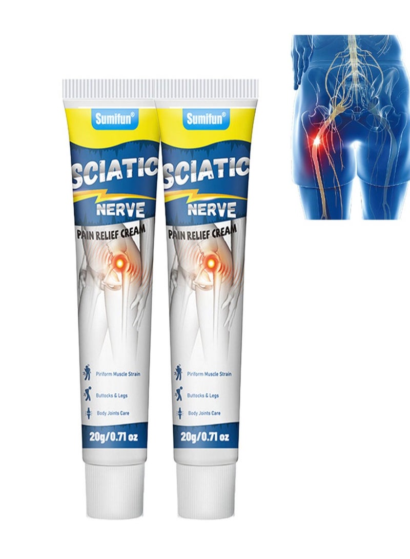 سوميفون كريم لتخفيف آلام العصب الوركي، قطعتين، يهدئ من الانزعاج الناتج عن الجلوس لفترات طويلة، تخفيف فعال لآلام العصب الوركي (20 جم + 20 جم)) - Image 1