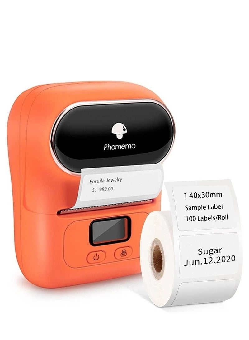 phomemo M110 Label Maker Portable Bluetooth Thermal Label Printer Maker For Clothing Jewelry Retail Barcode And More Compatible With Android & IOS System  - Image 1