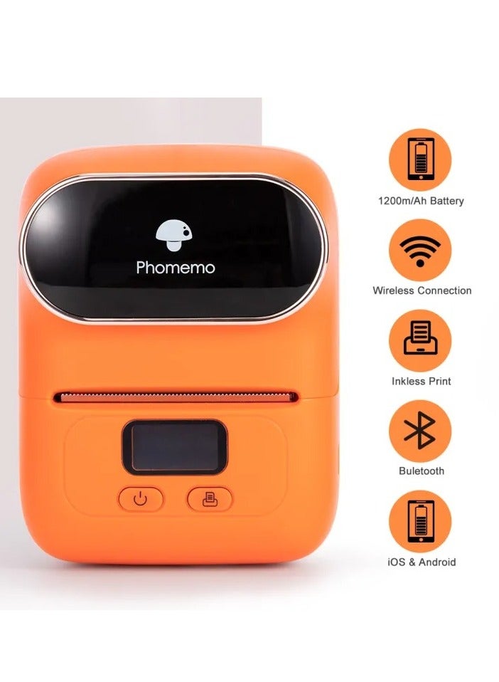 phomemo M110 Label Maker Portable Bluetooth Thermal Label Printer Maker For Clothing Jewelry Retail Barcode And More Compatible With Android & IOS System  - Image 2