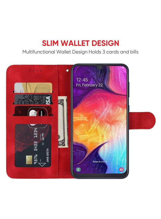S-TOP Case For Samsung Galaxy A50 Skin Feel Geometric Lines Leather Phone Case - Image 3