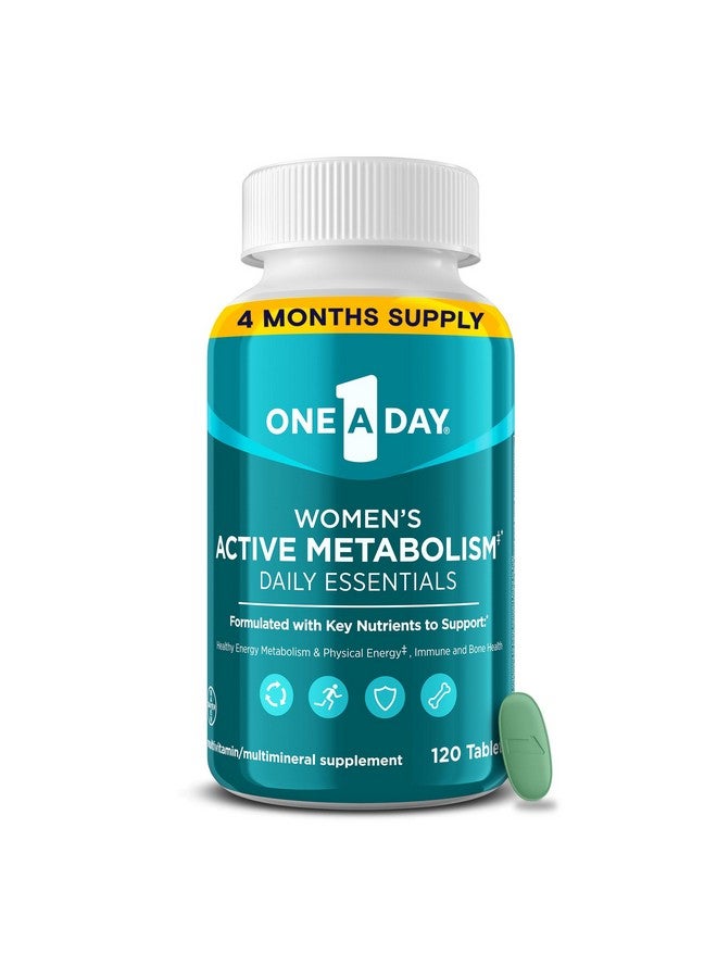 ONE A DAY One A Day Women's Active Metabolism Daily Essential, Multivitamin for Women, Metabolism Support, Vitamins for Women with All 8 B-Vitamins, Vitamin D, Magnesium & More,120 Count  - Image 1