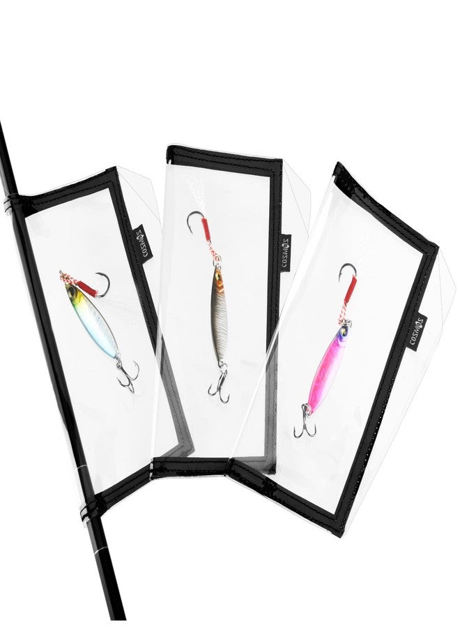 سي ام عبوة من 3 أغطية لطُعم الصيد، أغطية لخطافات الصيد، تخزين الطُعم لحماية خطافات الصيد الحادة (حجم كبير) - Image 1