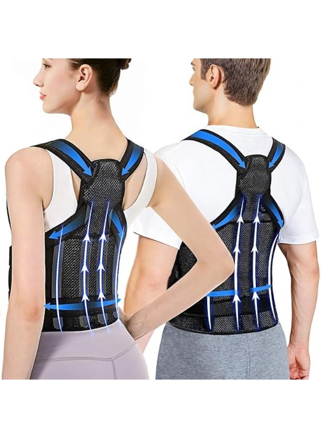 Posture Corrector for Women & Men – Upgraded Adjustable Back Brace for Upper & Lower Back Pain Relief, Shoulder Straightener, Spine & Thoracic Support (S 26"-34") - Image 1