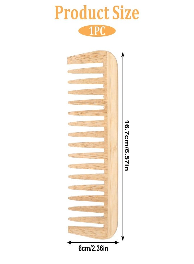 Hariendny Bamboo Wide Tooth Comb, Large Hair Detangling Comb, Natural wooden combs for Hair, Beard, Mustache, Travel-Friendly, Hand Polished, No Handle Design - Image 2