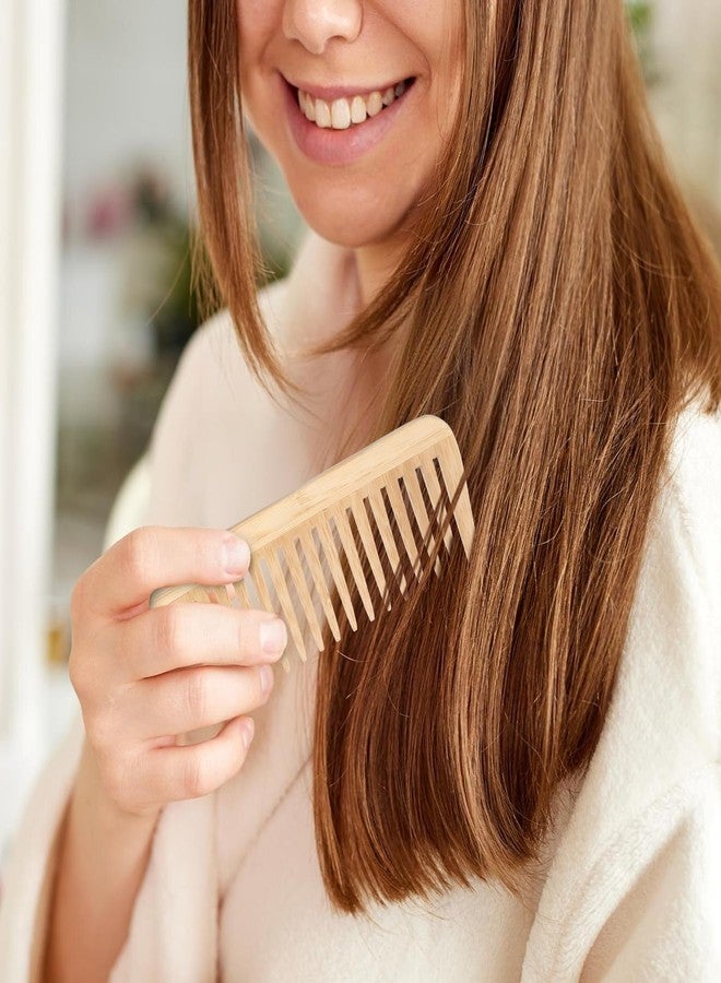 Hariendny Bamboo Wide Tooth Comb, Large Hair Detangling Comb, Natural wooden combs for Hair, Beard, Mustache, Travel-Friendly, Hand Polished, No Handle Design - Image 5