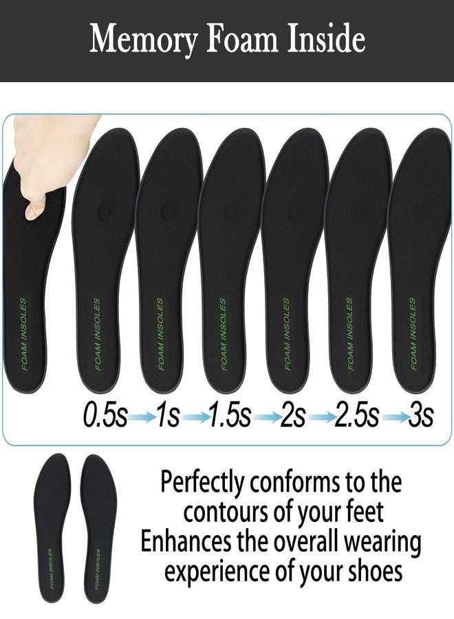 Endoto Memory Foam Insoles for Skechers Shoes, Replacement Cushion Inserts for Men Shock Absorbing & Foot Comfort All Day(Color:Black,Size:US Men11-EU45) - Image 2