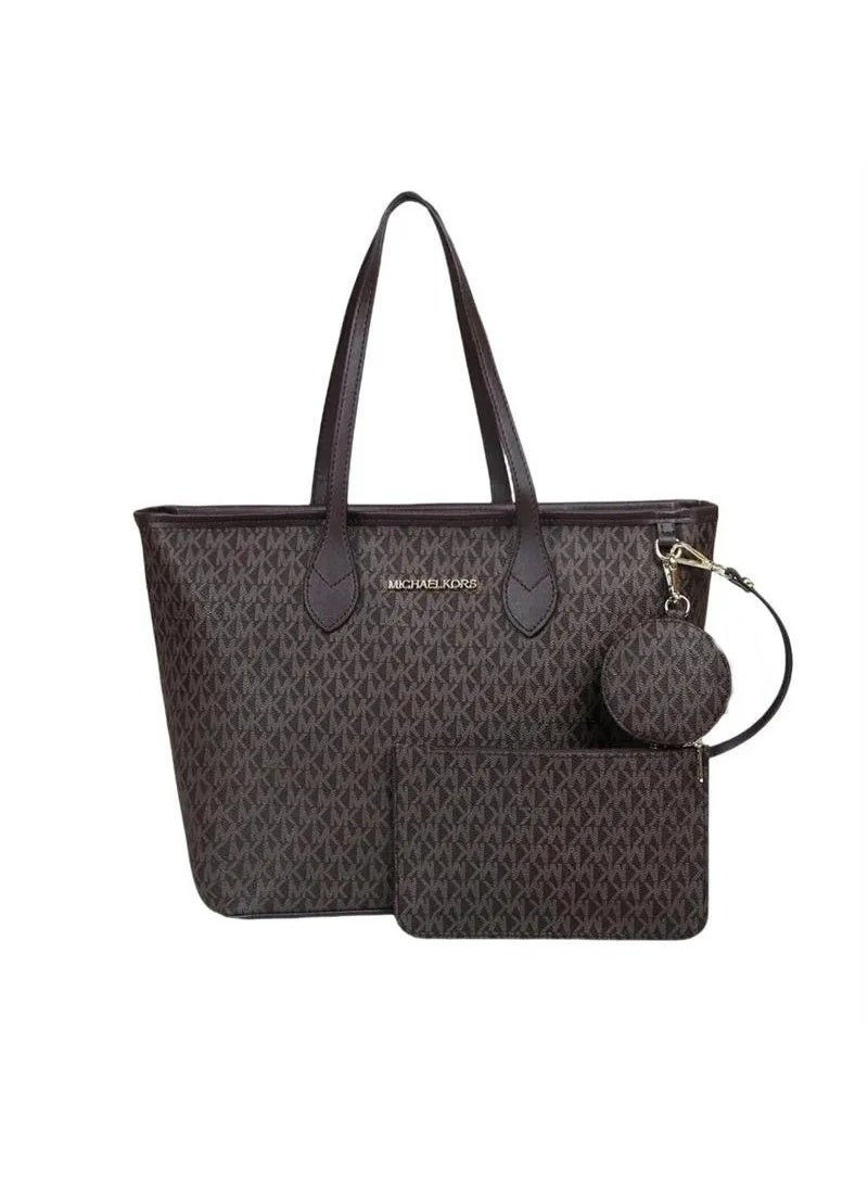 ام كي طقم حقائب يد كبيرة من إم كيه 3 في 1 (بني)