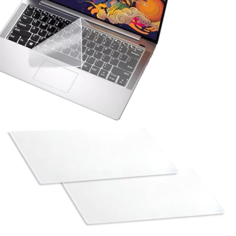 Laptops 2pcs Clear Keyboard Cover Skin, Ultra Thin Silicone Waterproof Dustproof Protector for 12-14 Inch Laptops Keyboards, Washable Transparent Keyboard Skin L:12.2 x W:5.08 - Image 1