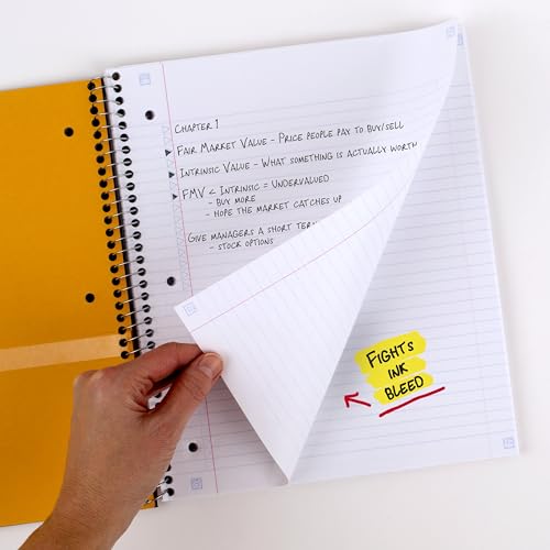 Five Star Spiral Notebook + Study App, 5 Subject, College Ruled Paper, 8-1/2" x 11", 200 Sheets, Fights Ink Bleed, Water Resistant Cover, Amethyst Purple (38748) - Image 4