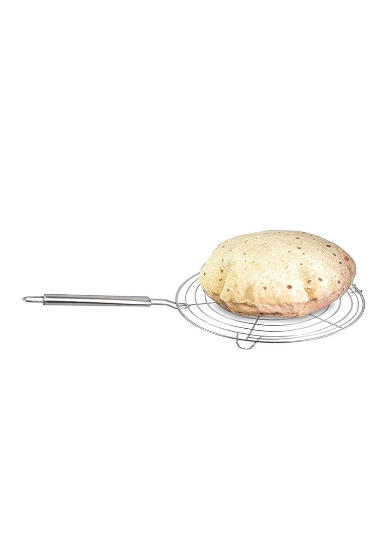 TYAGY Tyagy Stainless Steel Jalebi Roaster Round Roaster with Handle Wire Mesh Grill 8 Inch  - Image 2