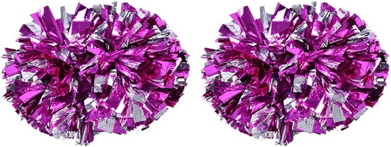 woobles Cheerleading Pom Poms, Plastic Cheerleader Aerobics Pom Poms Pompoms Great for School Sports Competition/Dance Party (1 Pair/Set) - Image 3