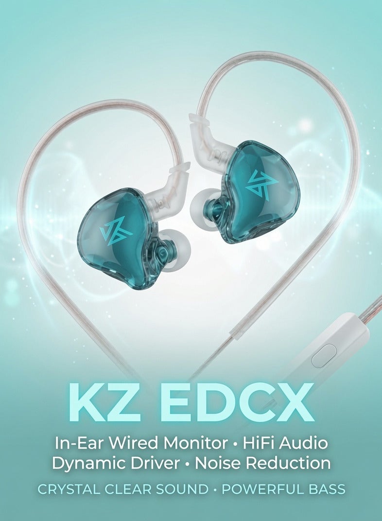 KZ EDCX In-Ear Wired Earphone Monitor HiFi Music Headphones Sport Noise Reduction Game Bass DJ Outdoor Earbuds Dynamic Headset - Image 1