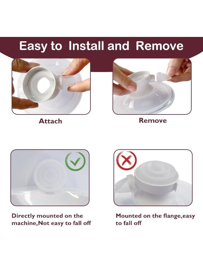 13 Pack Breast Pump Inserts Include Silicone Diaphragm&Duckbill Valve, Flange Sizing Kit (13mm, 15mm, 17mm, 19mm, 21mm) with Nipple Ruler, BPA Free Silicone Flange Insert Compatible with Momcozy S12 Pro S9 Pro Spectra S1 S2, Flange Size Converter to Reduce 24mm Shield, Pumping Essentials for Nursing Moms Clear - Image 4