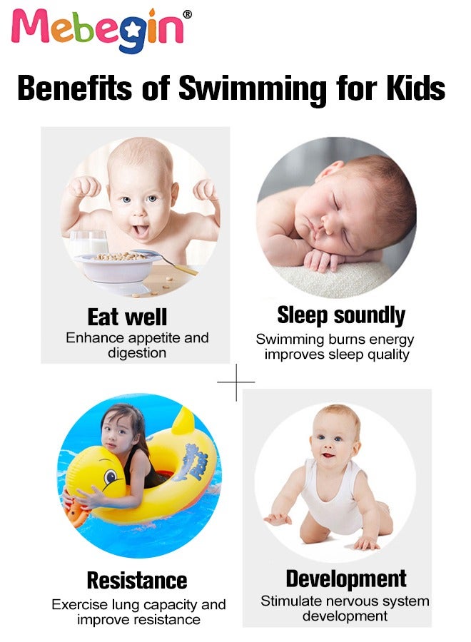 MEBEGIN Duck Shape Inflatable Pool Float, Cartoon Swimming Ring for Kids, Swimming Pool Flotage Lounge Toy, Made of High-quality PVC Material, Easy to Carry and Store, Great Playmate in Summer  - Image 5