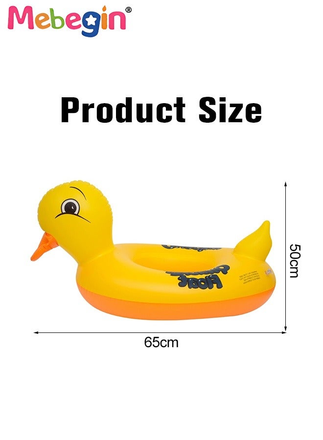 MEBEGIN Duck Shape Inflatable Pool Float, Cartoon Swimming Ring for Kids, Swimming Pool Flotage Lounge Toy, Made of High-quality PVC Material, Easy to Carry and Store, Great Playmate in Summer  - Image 2