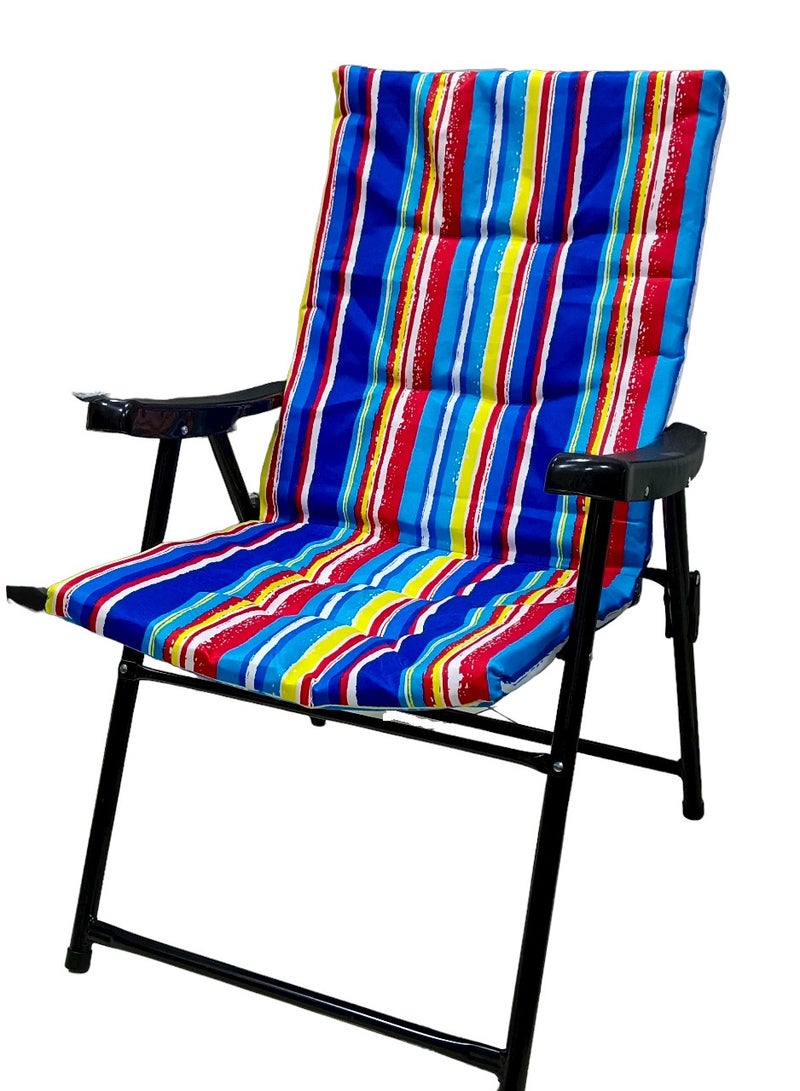 GO2CAMPS كرسي تخييم قابل للطي مع وسادة / كرسي شاطئ / كرسي حديقة / كرسي صيد / كرسي نزهة - Image 1
