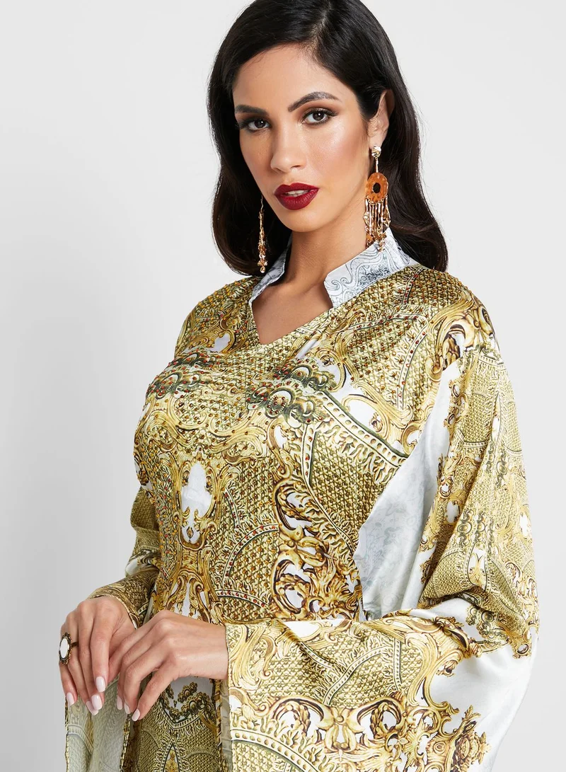 hayas closet Printed Jalabiya