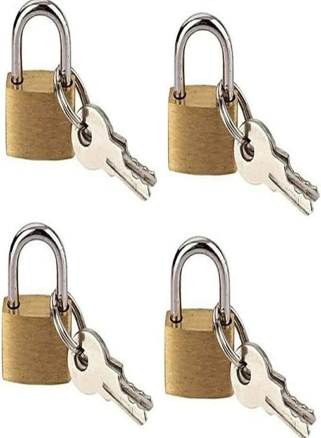 SVDK Pressing Lock 2 Keys Hard Steel Padlock - 25mm Heavy-Duty Lock for School, Gym, Employee Locker, Toolbox, Cabinet, Fence & Storage Security (Pack of 4) - Image 1