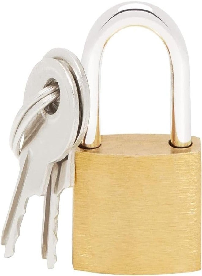 SVDK Pressing Lock 2 Keys Hard Steel Padlock - 25mm Heavy-Duty Lock for School, Gym, Employee Locker, Toolbox, Cabinet, Fence & Storage Security (Pack of 4) - Image 2