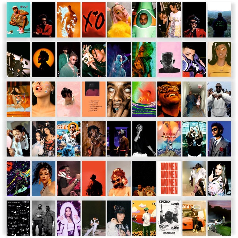 SAW Rapper Posters - Pack of 54 | 4 x 6 Inches | Aesthetic Artwork | Wall Decor for Living Room, Bedroom, Home and Office - Image 1