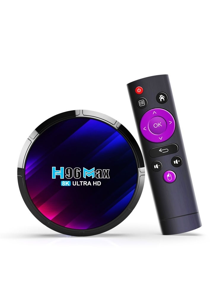 AMBERJACK - H96 Max 8K Ultra HD Smart TV Box Android 13.0 Media Player with Remote Control, RK3528 Quad-Core, 4GB+64GB - Image 1