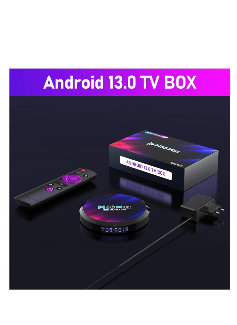 AMBERJACK - H96 Max 8K Ultra HD Smart TV Box Android 13.0 Media Player with Remote Control, RK3528 Quad-Core, 4GB+64GB - Image 1