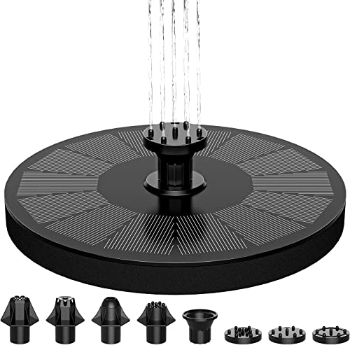 AUTGA Solar Fountain, Floating Solar Powered Water Fountain Pump for Bird Bath, Garden, Pond, Pool, Outdoor Solar Founatin (2.5W) - Image 1