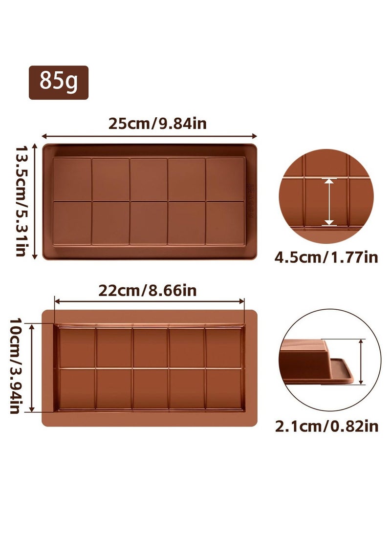 Deep Chocolate Bar Molds 2 Pack, Large and Thick Silicone Chocolate Bar Molds for Stuffed Bar, Big Chocolate Candy Bar Mold for Filling Knafeh Pistachio Chocolate Bar,easy to clean - Image 4