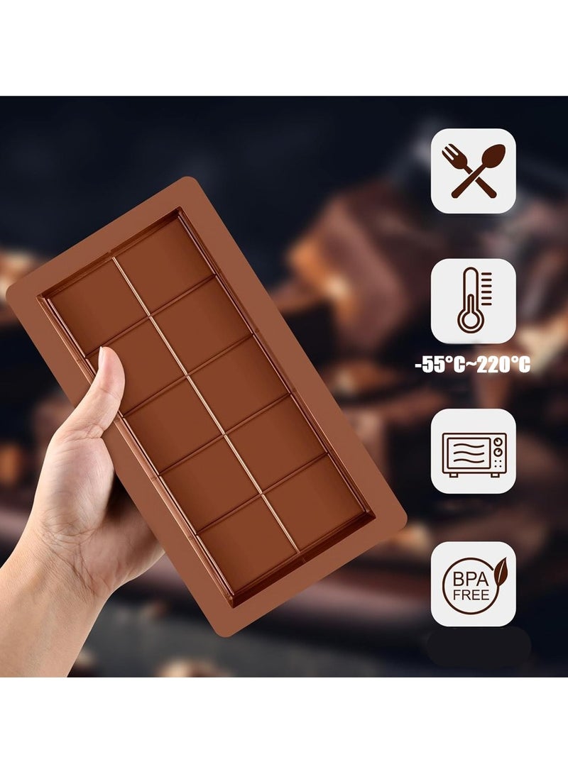 Deep Chocolate Bar Molds 2 Pack, Large and Thick Silicone Chocolate Bar Molds for Stuffed Bar, Big Chocolate Candy Bar Mold for Filling Knafeh Pistachio Chocolate Bar,easy to clean - Image 5